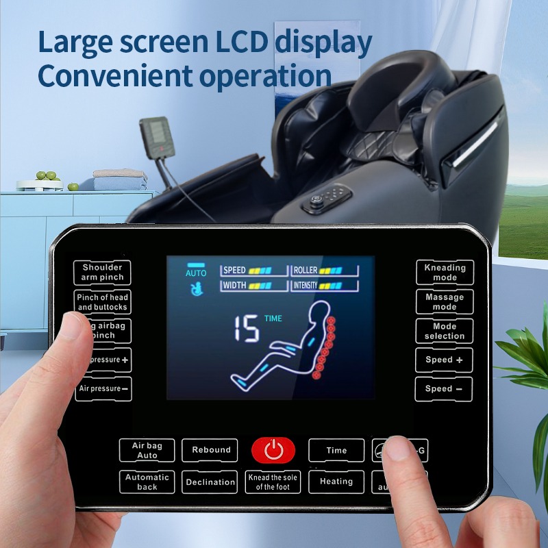 masazne kreslo s LCD displejom